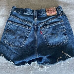 Levi's 501 Blue Jean Shorts Distressed Cut-Off Style